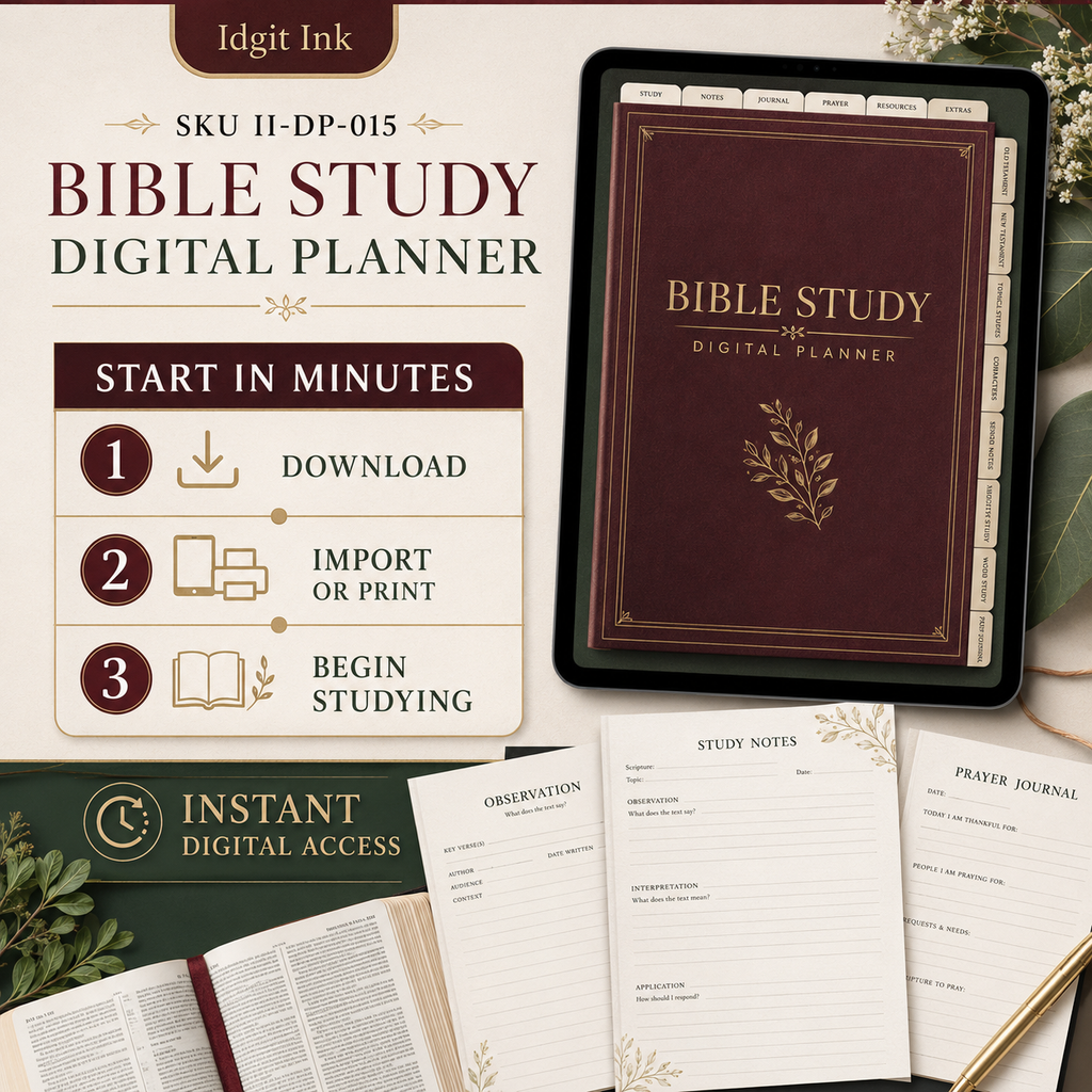 Bible Study Deluxe Digital Planner and Study Toolkit listing image 10 of 10