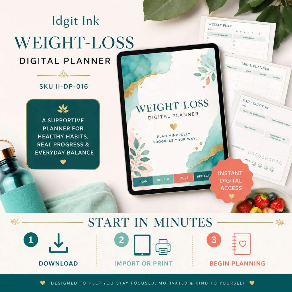 Weight-Loss Journey Deluxe Digital Planner listing image 7 of 10