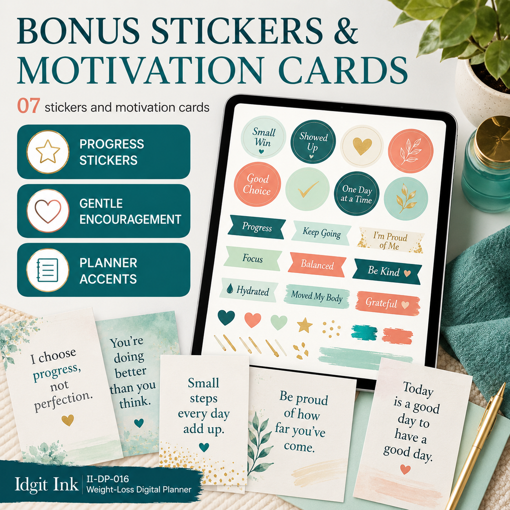 Weight-Loss Journey Deluxe Digital Planner listing image 8 of 10