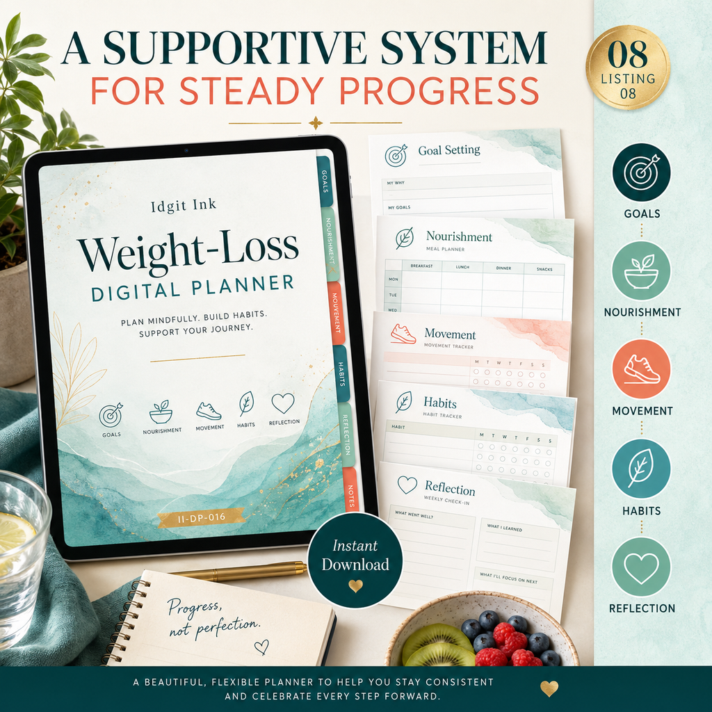 Weight-Loss Journey Deluxe Digital Planner listing image 10 of 10