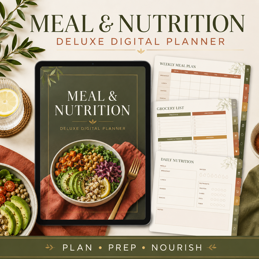 Meal and Nutrition Deluxe Digital Planner — listing image 01