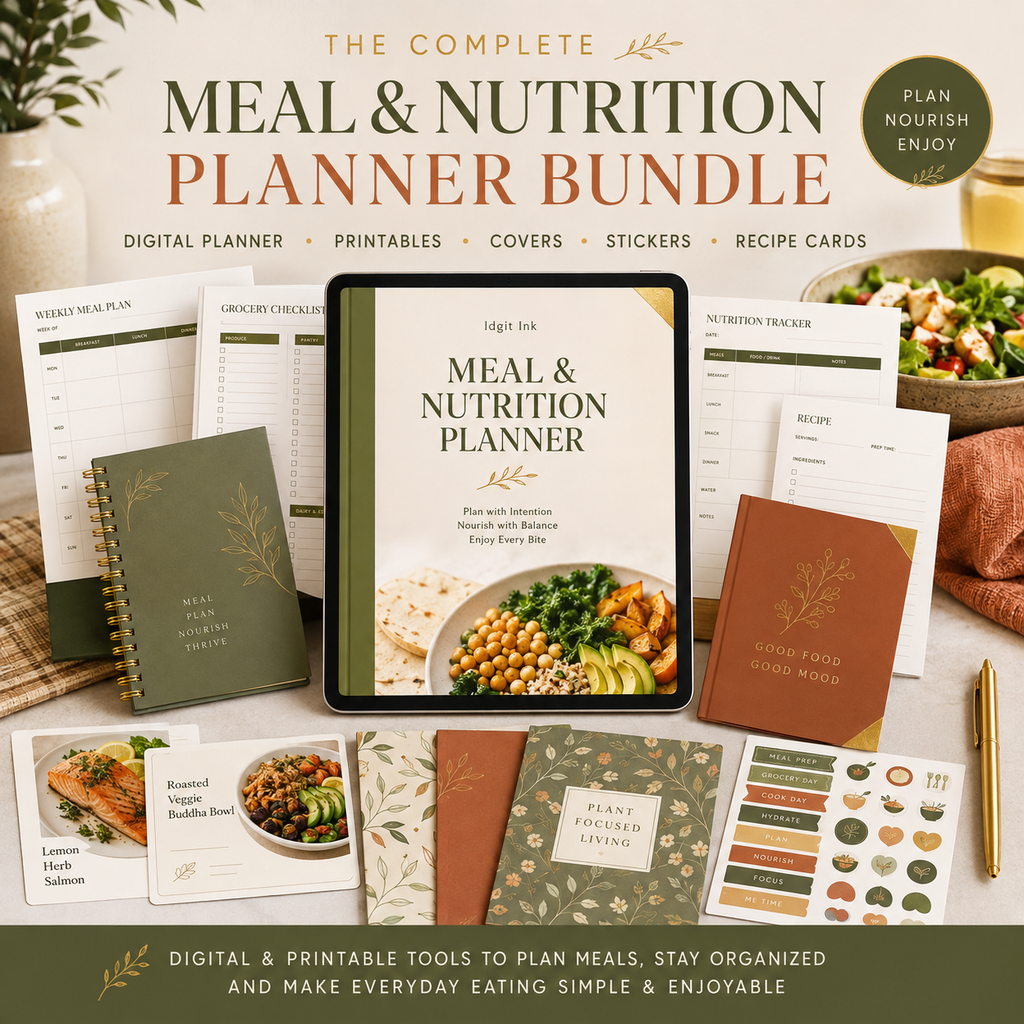 Meal and Nutrition Deluxe Digital Planner — listing image 02