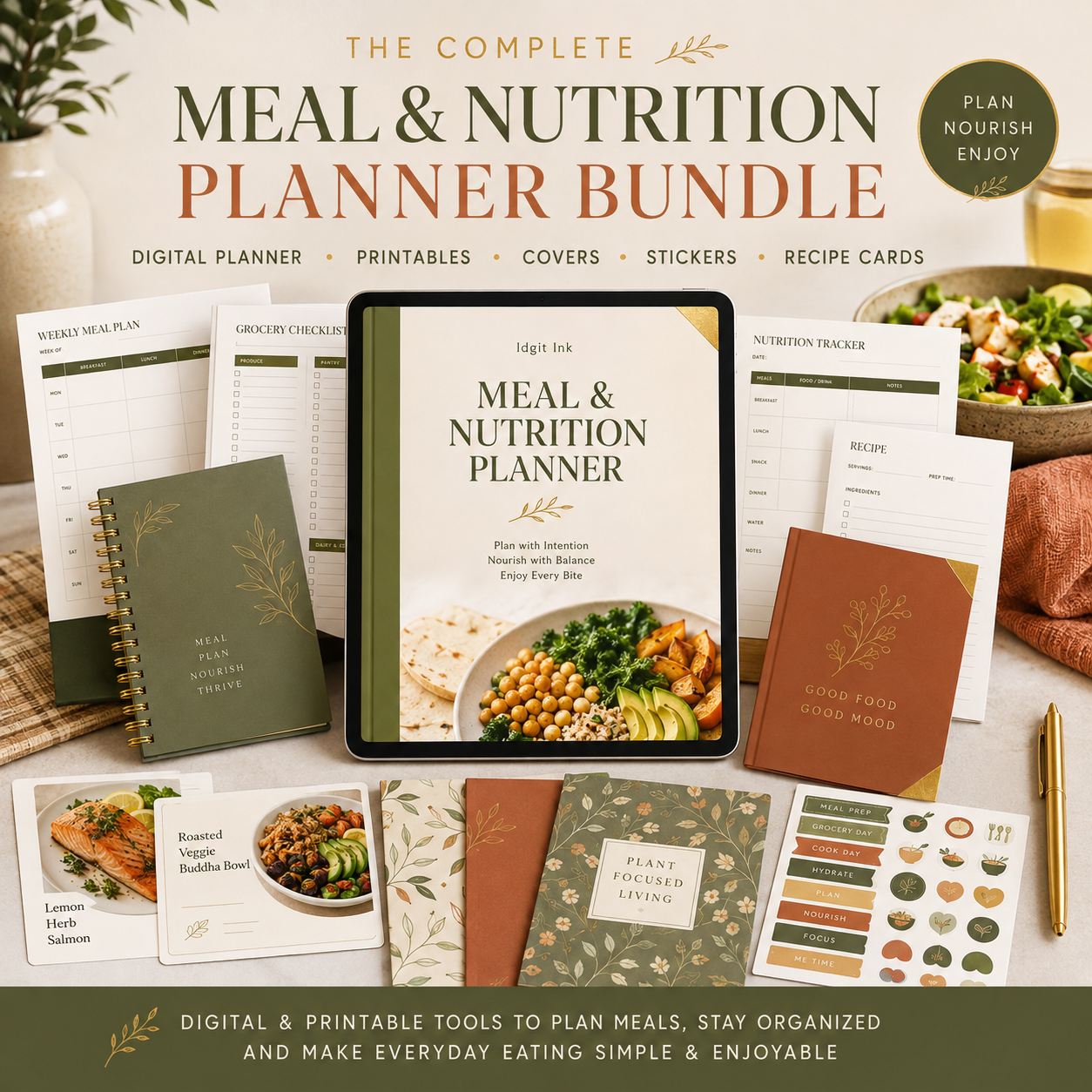 Meal and Nutrition Deluxe Digital Planner — listing image 02