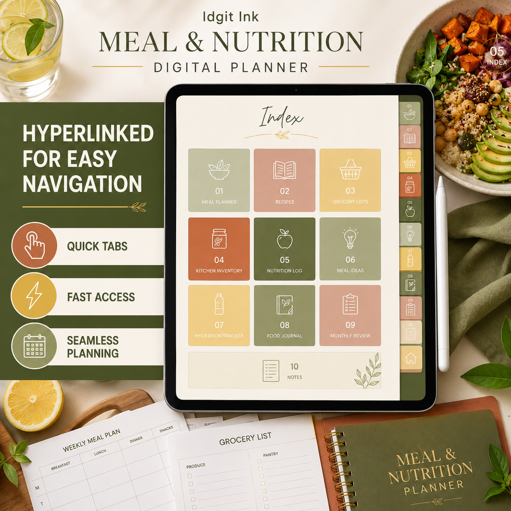 Meal and Nutrition Deluxe Digital Planner — listing image 06