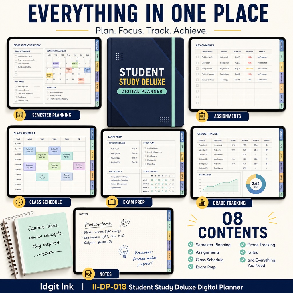 Student Study Deluxe Digital Academic Planner — listing image 07