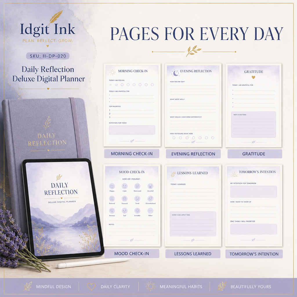 Daily Reflection Deluxe Digital Planner and Guided Journal — listing image 03