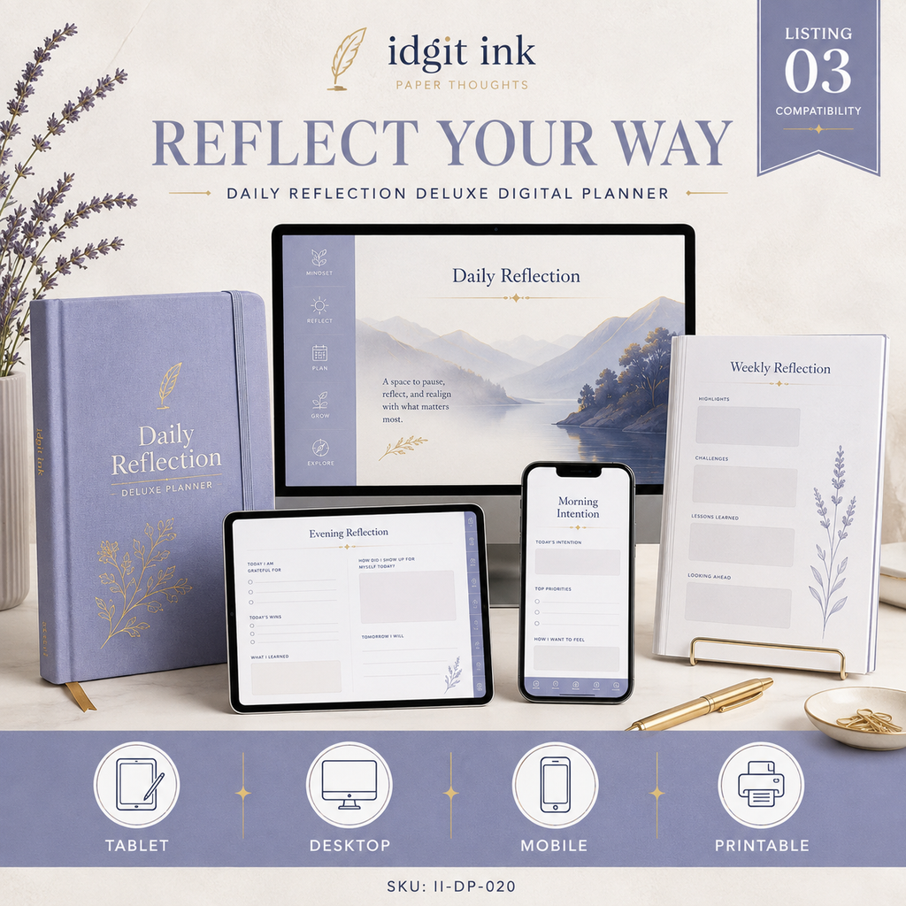 Daily Reflection Deluxe Digital Planner and Guided Journal — listing image 05