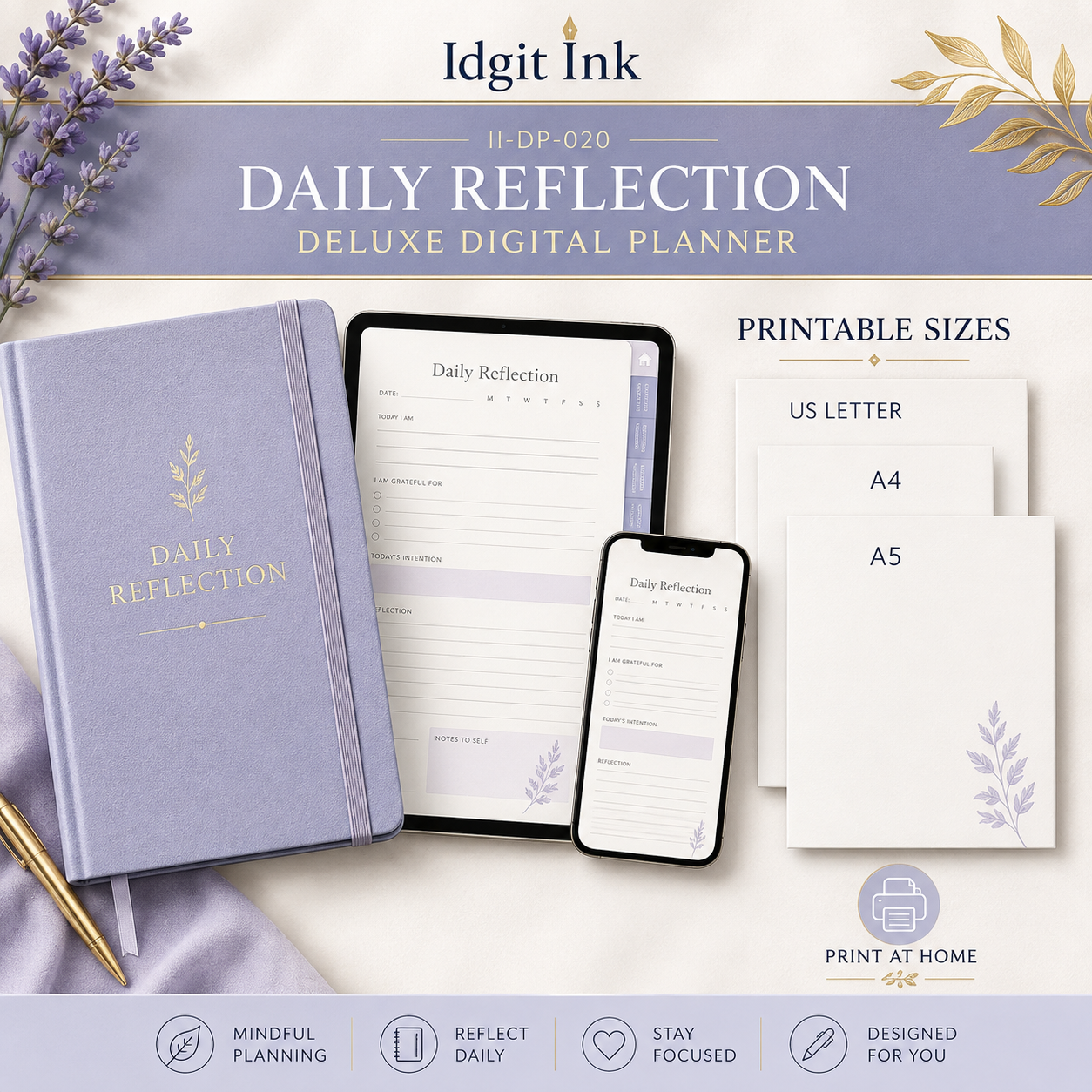 Daily Reflection Deluxe Digital Planner and Guided Journal — listing image 06