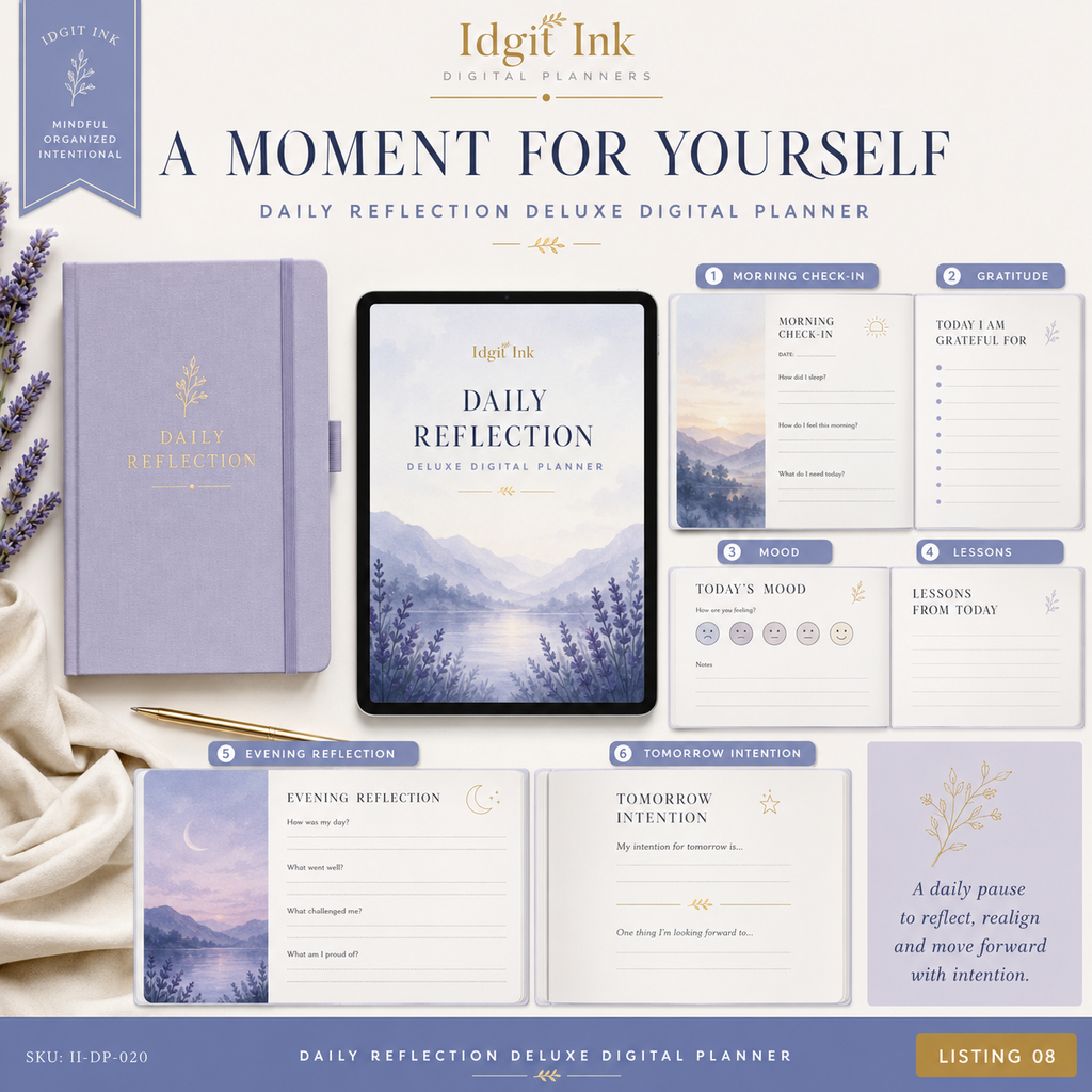 Daily Reflection Deluxe Digital Planner and Guided Journal — listing image 08
