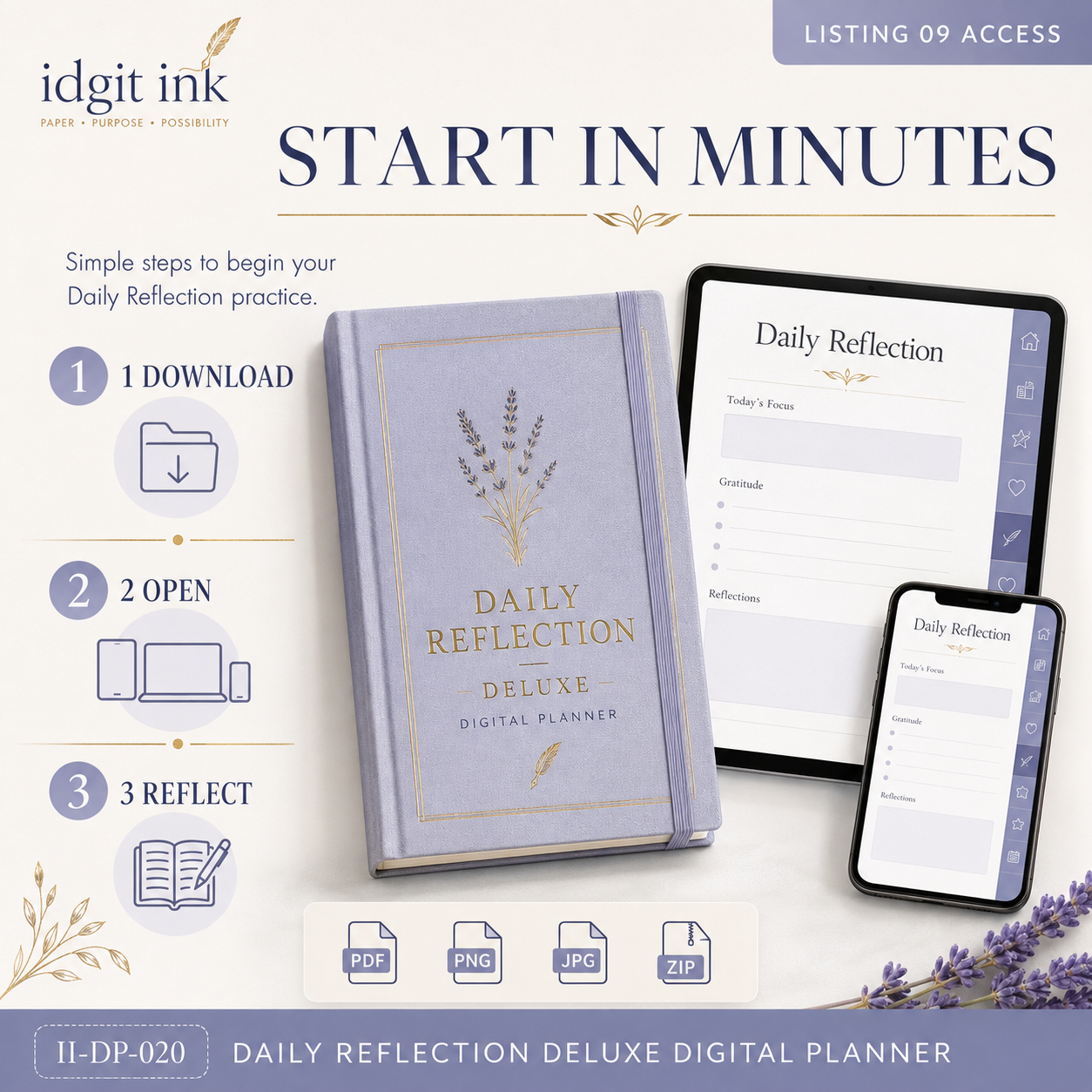Daily Reflection Deluxe Digital Planner and Guided Journal — listing image 09