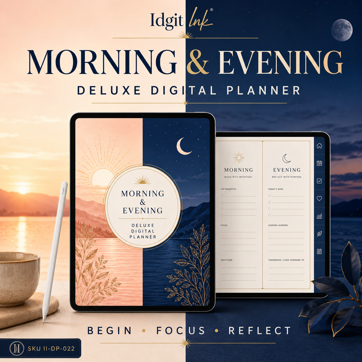 Morning and Evening Routine Deluxe Digital Planner — listing image 01