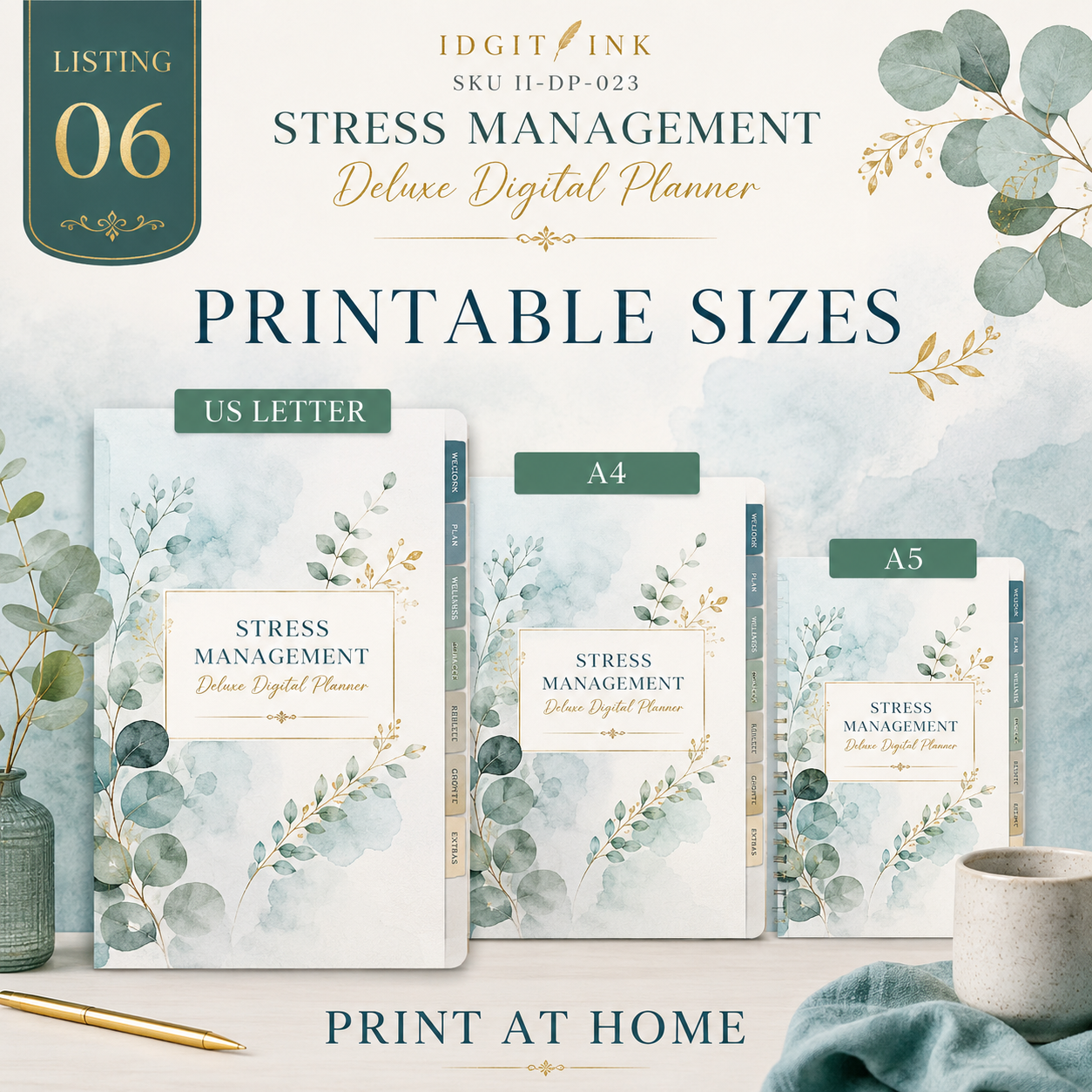 Stress-Management Deluxe Digital Planner and Coping Toolkit — listing image 07