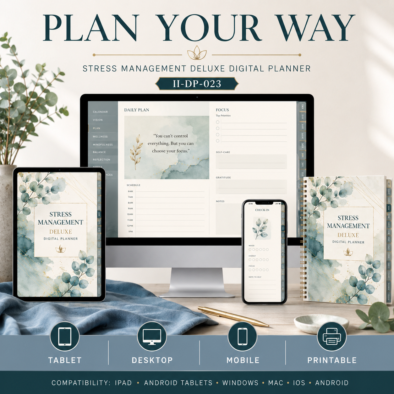 Stress-Management Deluxe Digital Planner and Coping Toolkit — listing image 09
