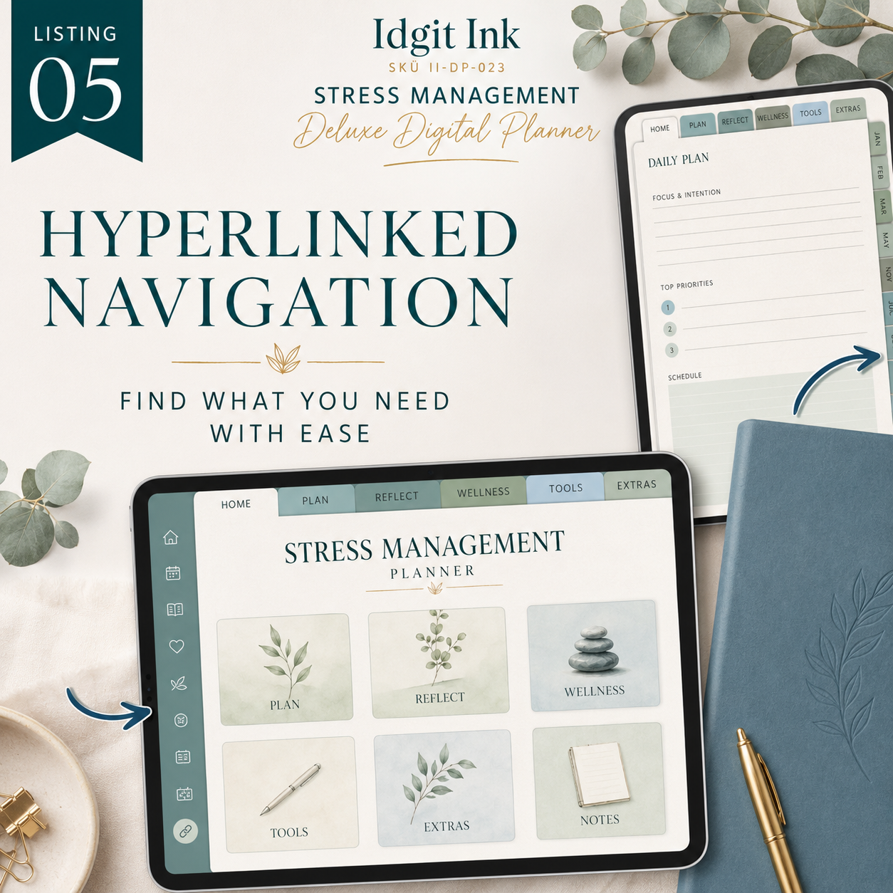 Stress-Management Deluxe Digital Planner and Coping Toolkit — listing image 10