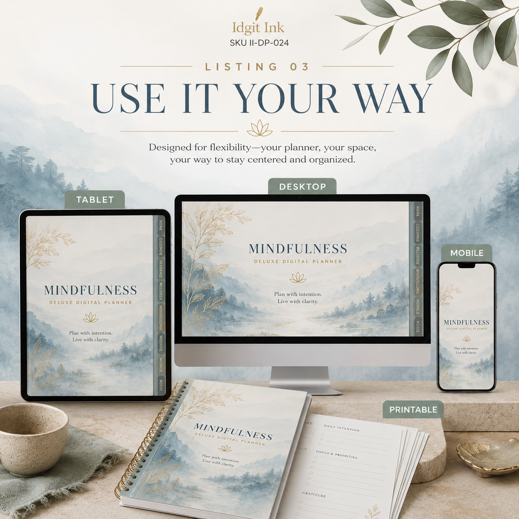 Mindfulness Deluxe Digital Planner and Practice Bundle — listing image 04