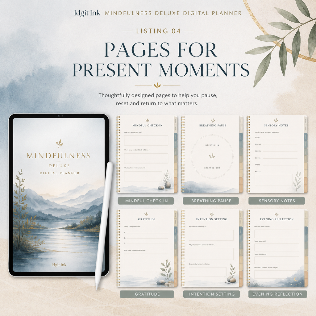 Mindfulness Deluxe Digital Planner and Practice Bundle — listing image 05