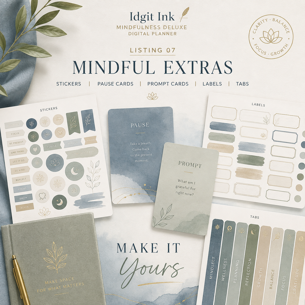 Mindfulness Deluxe Digital Planner and Practice Bundle — listing image 07