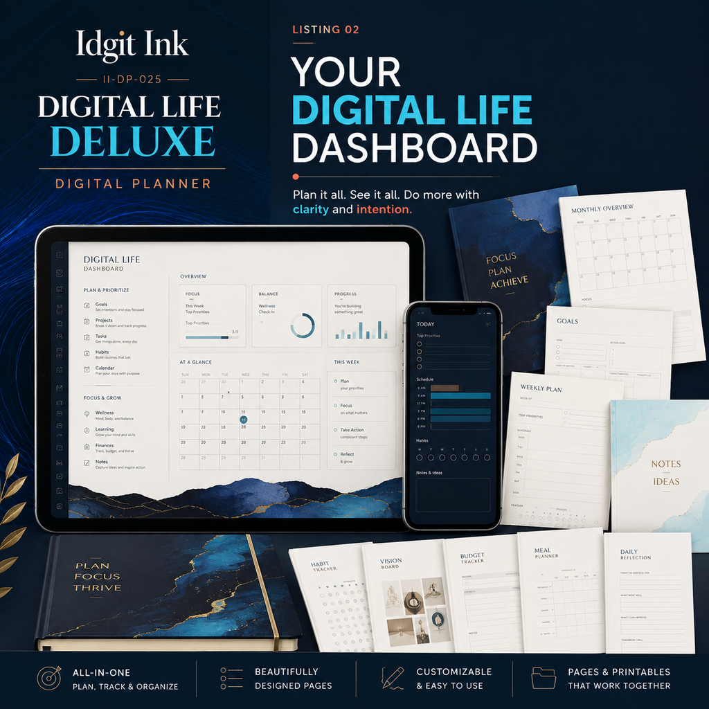 Digital Life Balance Deluxe Digital Planner — listing image 01