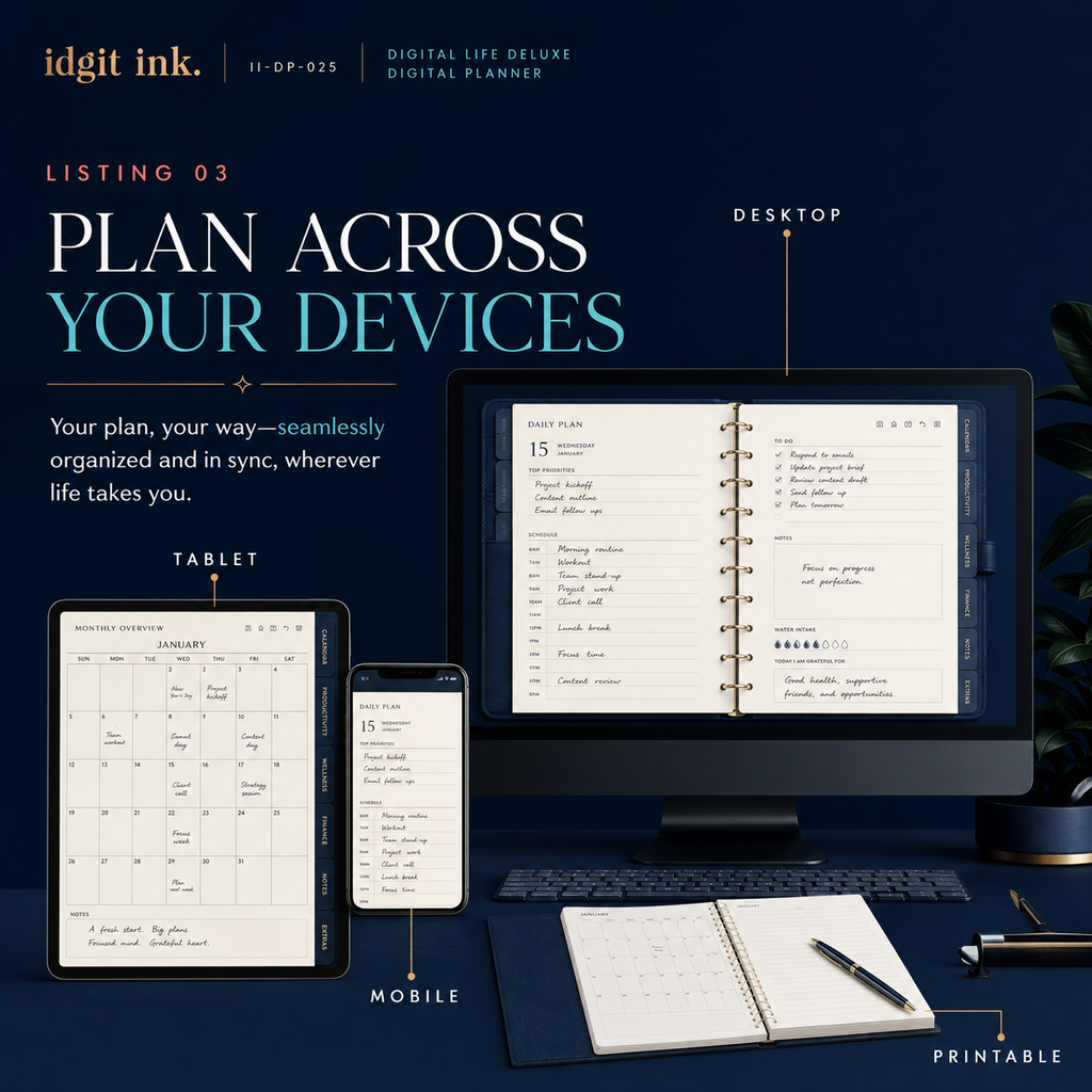 Digital Life Balance Deluxe Digital Planner — listing image 03