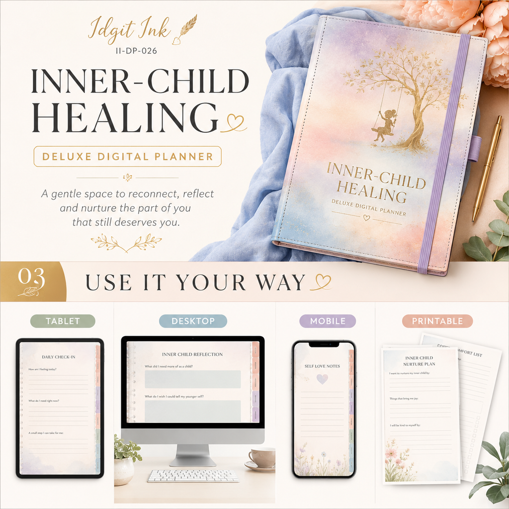 Inner-Child Healing Deluxe Digital Planner — listing image 03