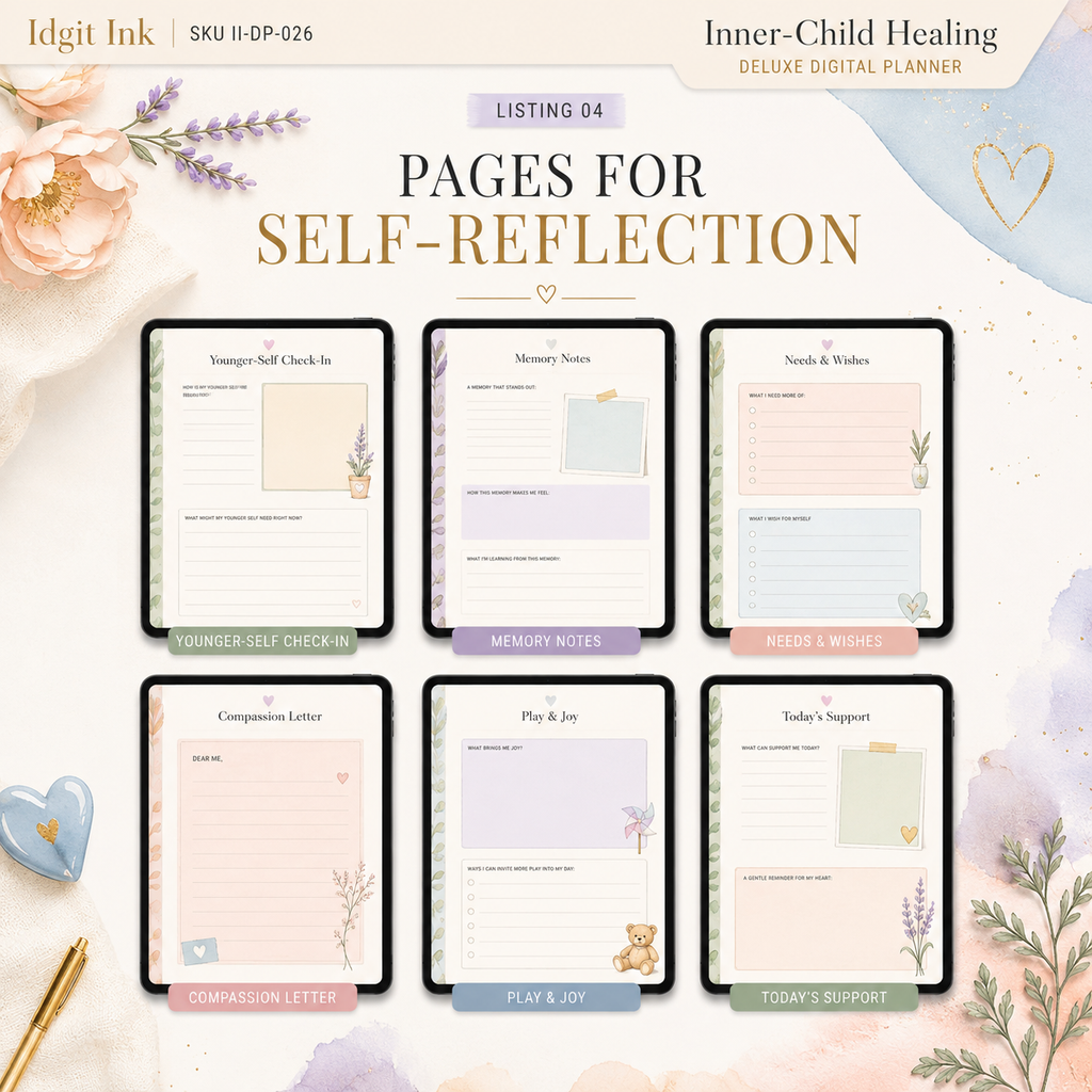 Inner-Child Healing Deluxe Digital Planner — listing image 04