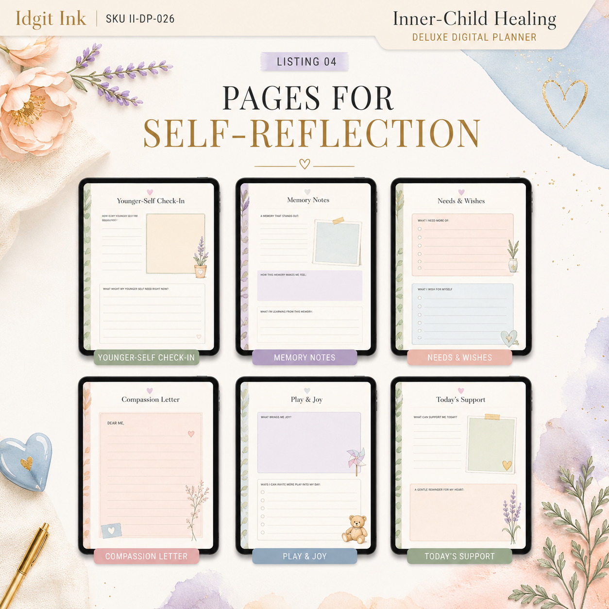 Inner-Child Healing Deluxe Digital Planner — listing image 04