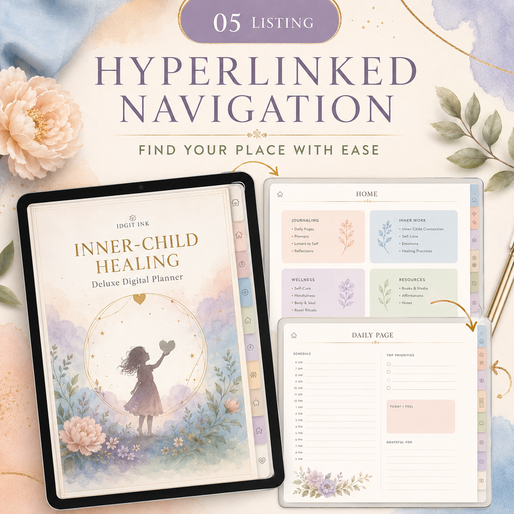 Inner-Child Healing Deluxe Digital Planner — listing image 06