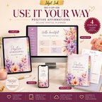 Positive Affirmations Deluxe Digital Planner and Card Bundle — listing image 03