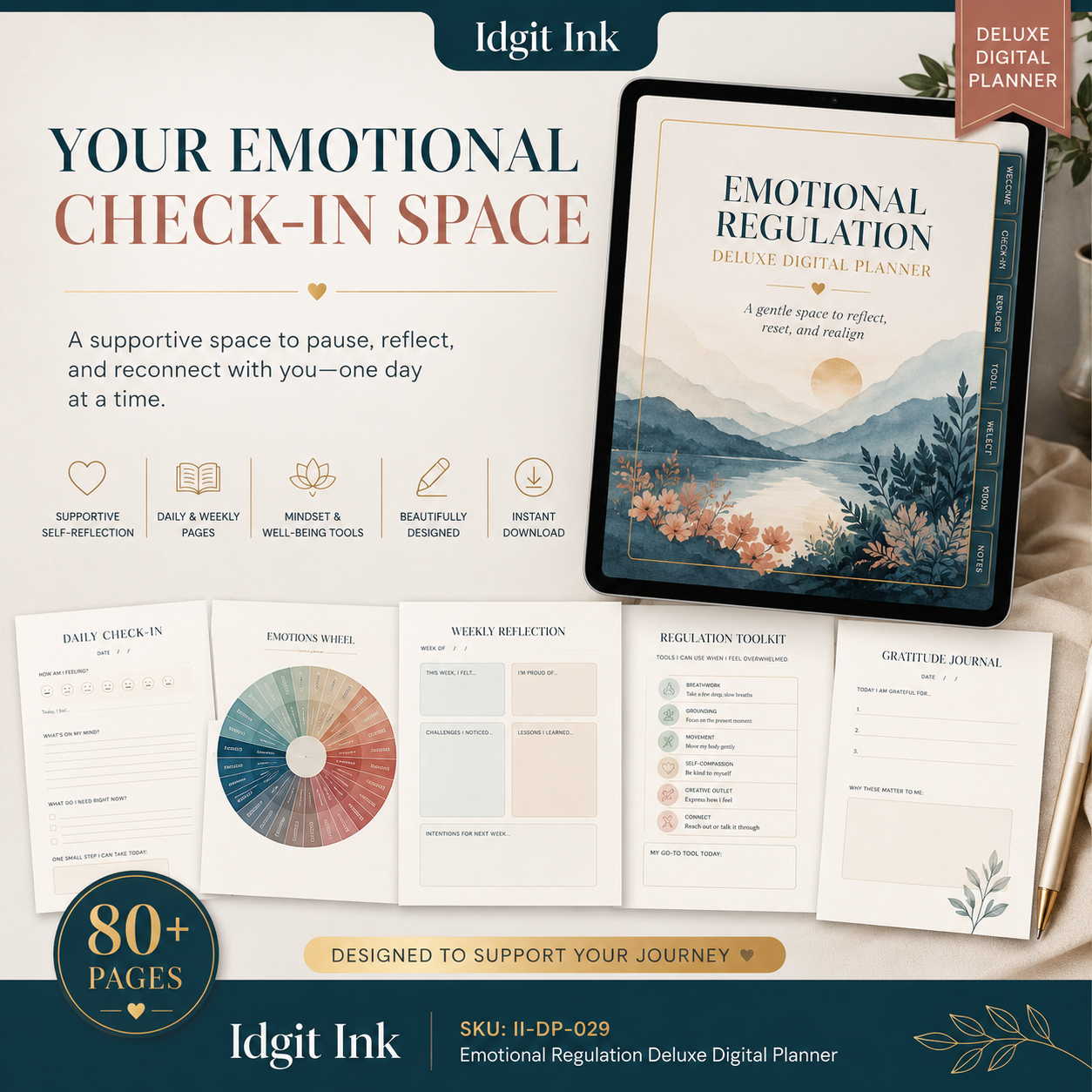 Emotional-Regulation Deluxe Digital Planner and Toolkit — listing image 02