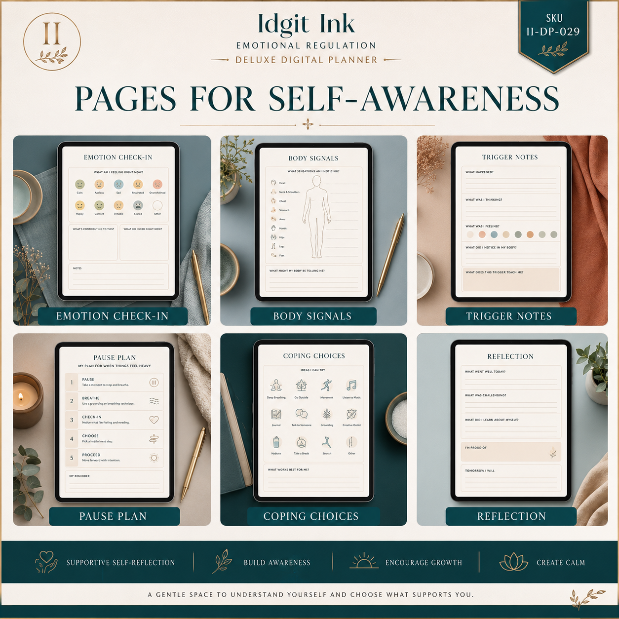 Emotional-Regulation Deluxe Digital Planner and Toolkit — listing image 05