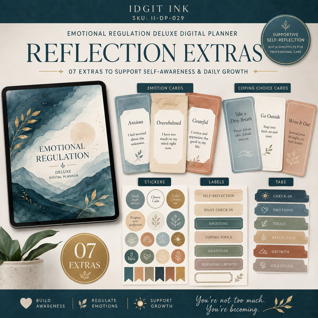Emotional-Regulation Deluxe Digital Planner and Toolkit — listing image 06
