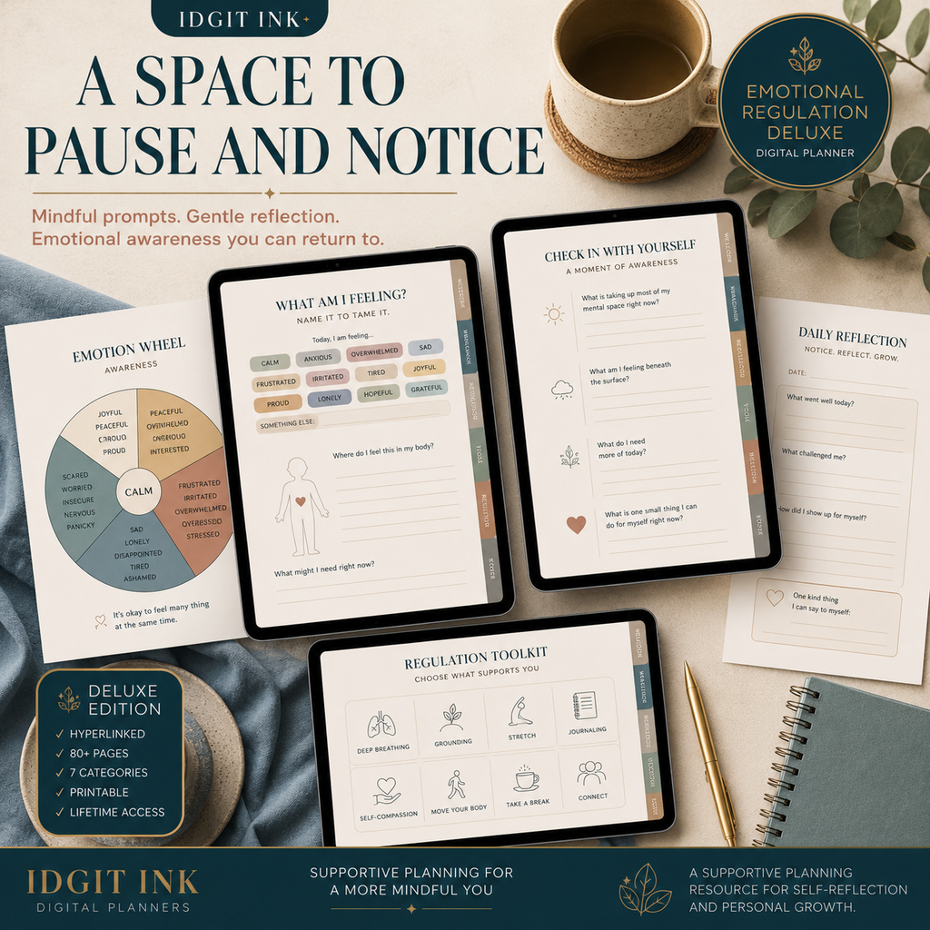 Emotional-Regulation Deluxe Digital Planner and Toolkit — listing image 08
