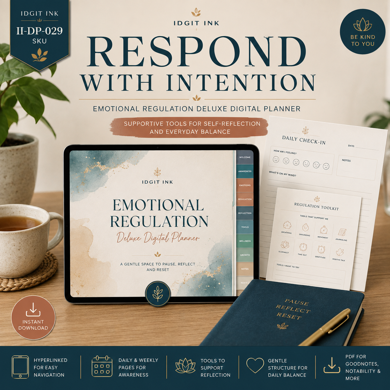 Emotional-Regulation Deluxe Digital Planner and Toolkit — listing image 09