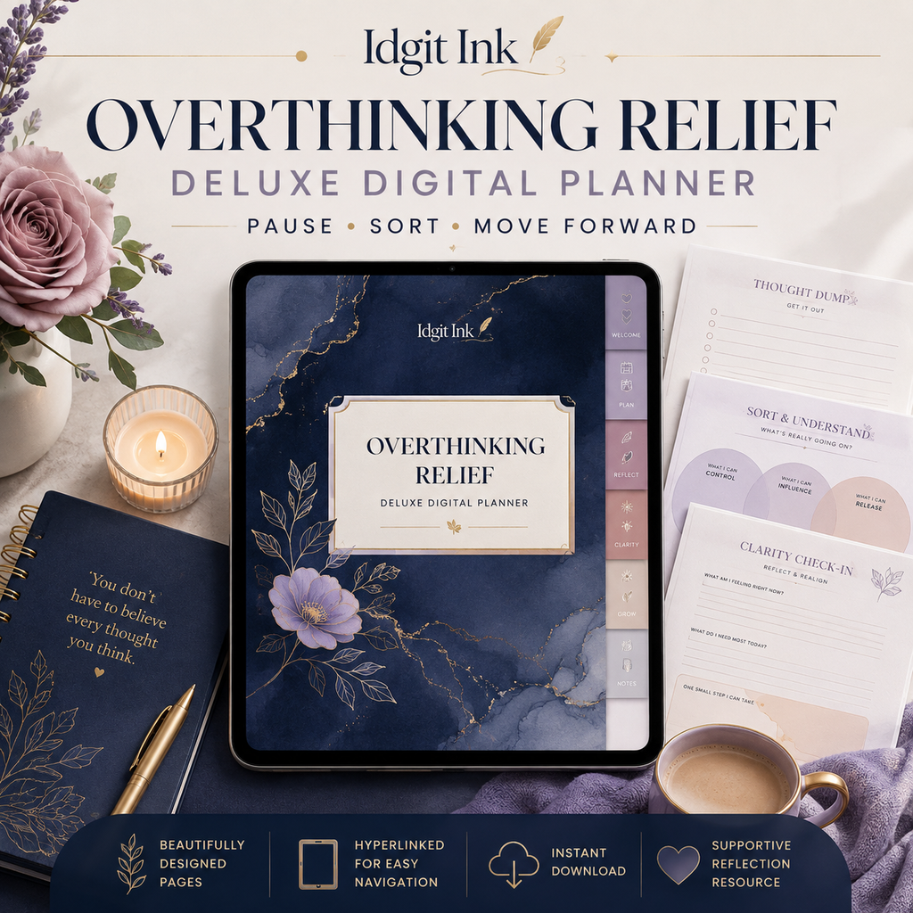 Overthinking Relief Deluxe Digital Planner and Mindset Toolkit — listing image 01