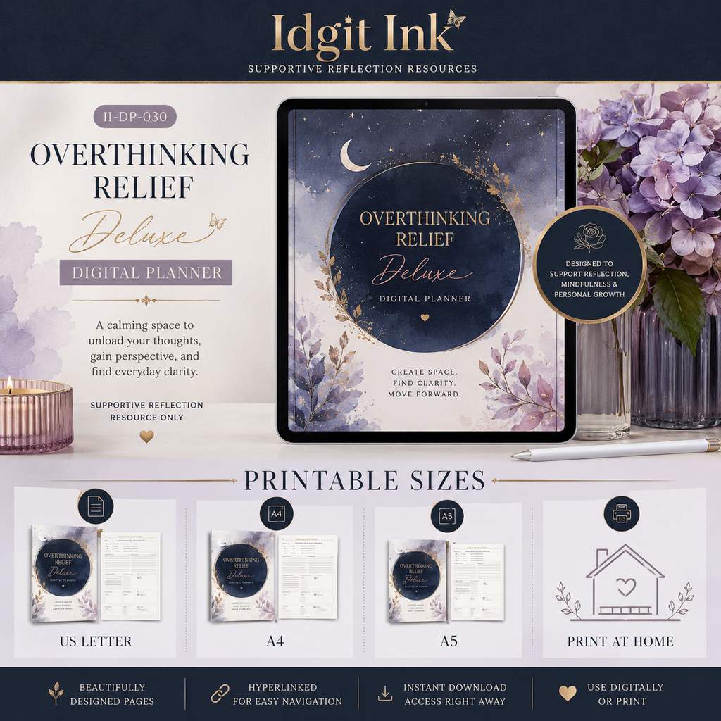 Overthinking Relief Deluxe Digital Planner and Mindset Toolkit — listing image 06