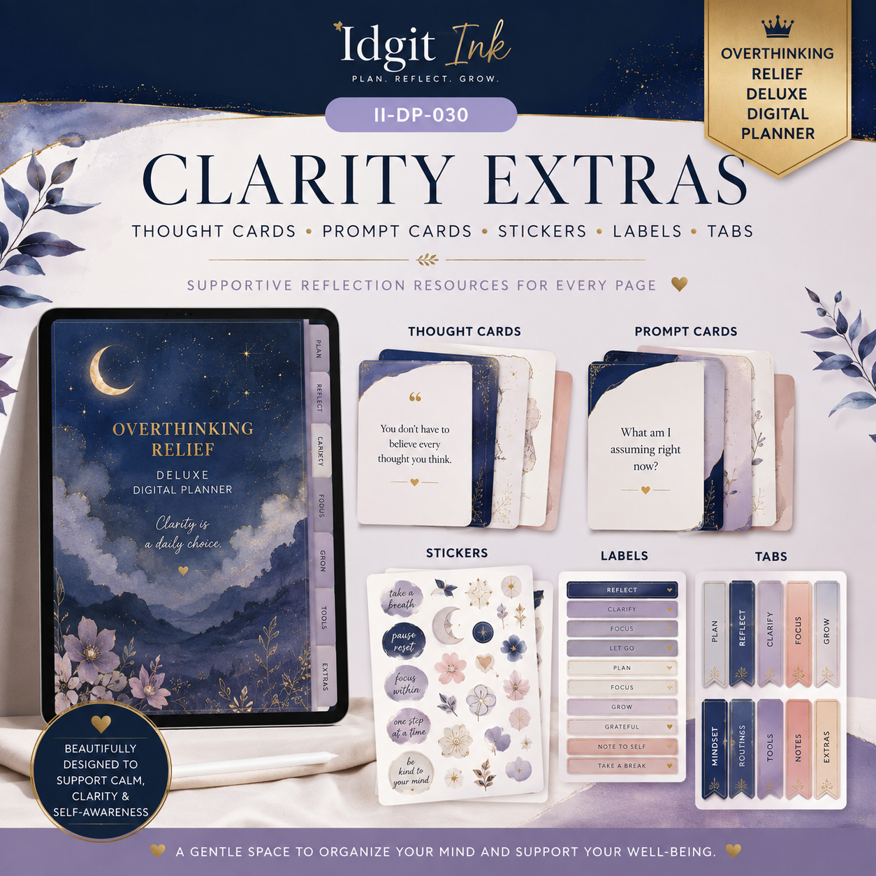 Overthinking Relief Deluxe Digital Planner and Mindset Toolkit — listing image 07