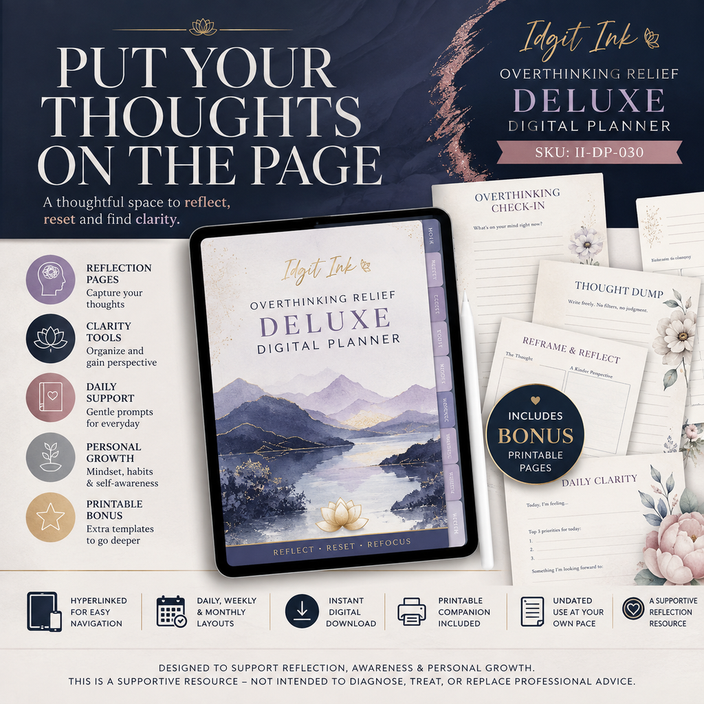 Overthinking Relief Deluxe Digital Planner and Mindset Toolkit — listing image 08