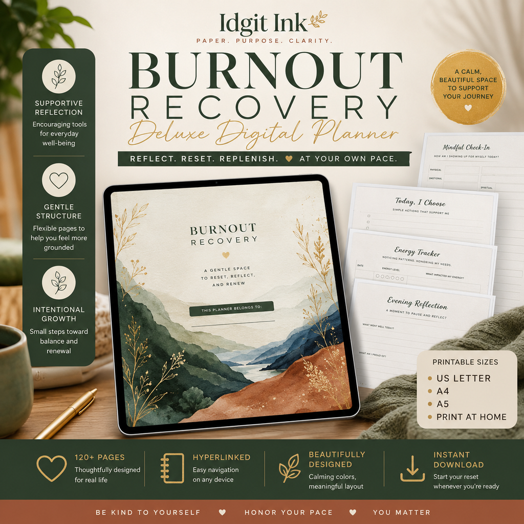 Burnout Recovery Deluxe Digital Planner and Reset Toolkit — listing image 06