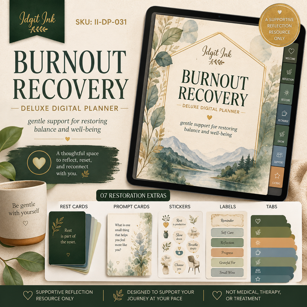 Burnout Recovery Deluxe Digital Planner and Reset Toolkit — listing image 09