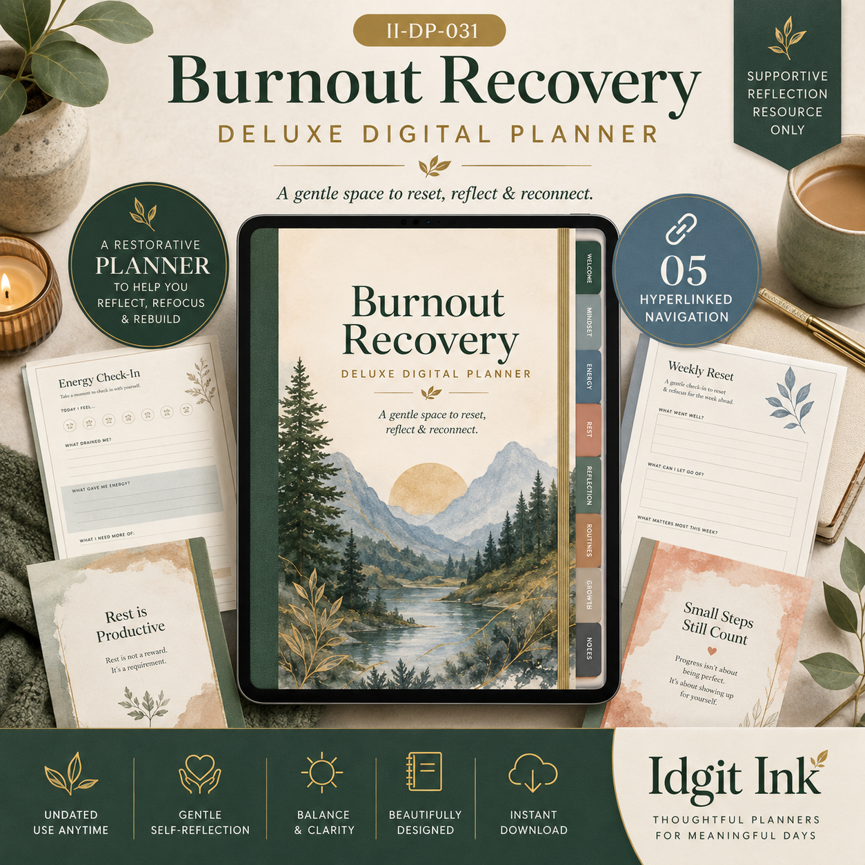 Burnout Recovery Deluxe Digital Planner and Reset Toolkit — listing image 10