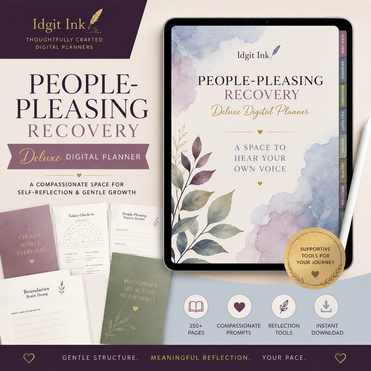 People-Pleasing Recovery Deluxe Digital Planner — listing image 02