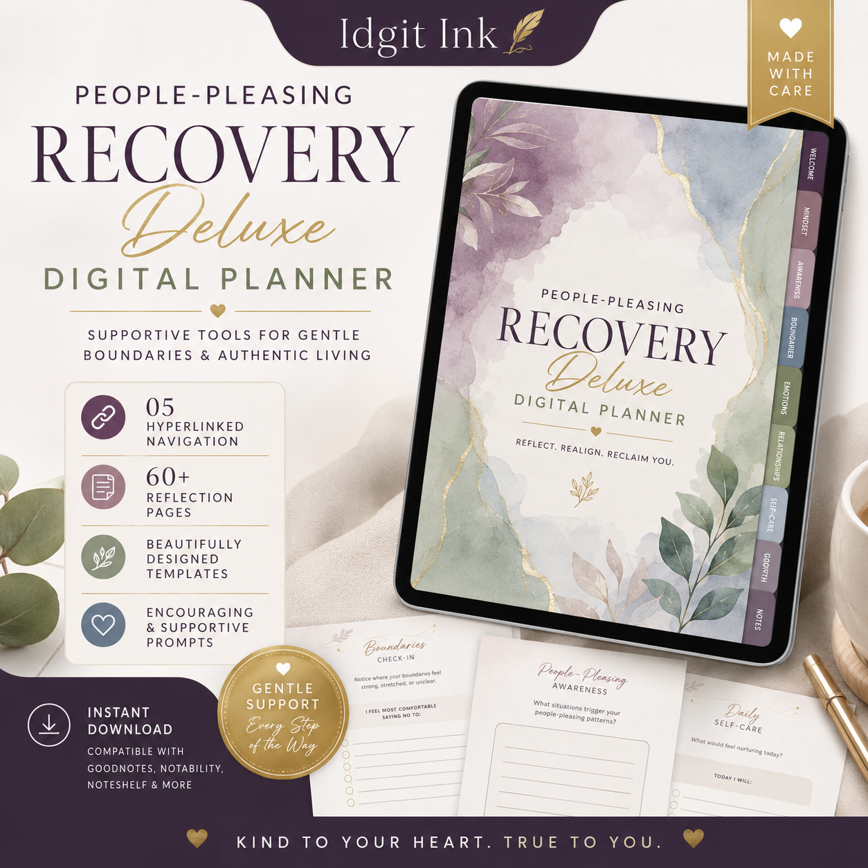 People-Pleasing Recovery Deluxe Digital Planner — listing image 04