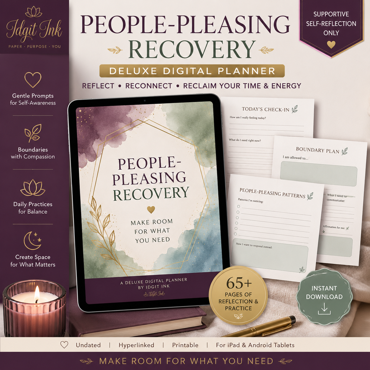 People-Pleasing Recovery Deluxe Digital Planner — listing image 08