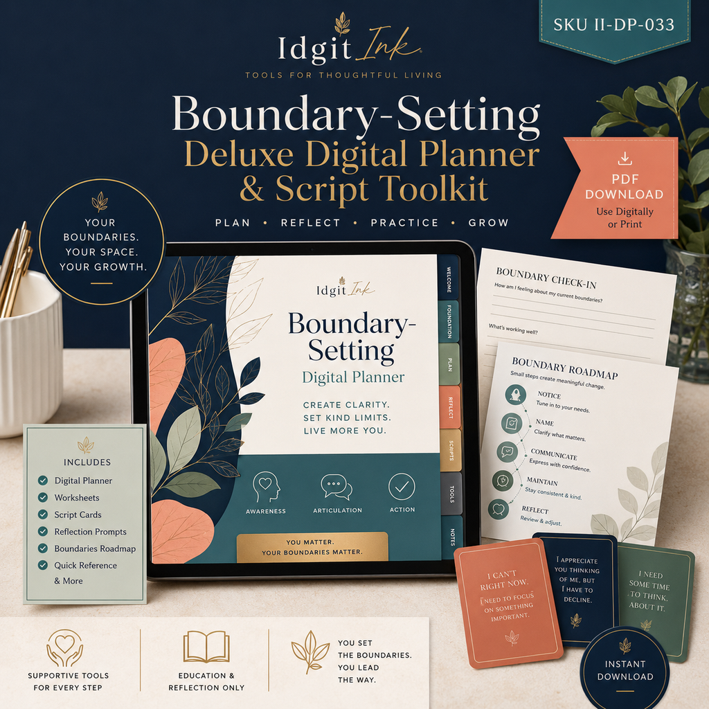 Boundary-Setting Deluxe Digital Planner and Script Toolkit — listing image 01