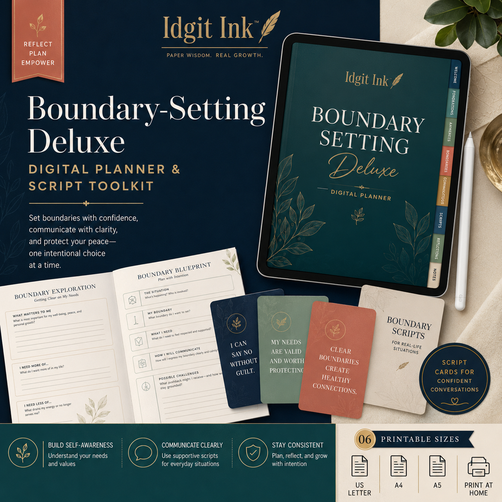 Boundary-Setting Deluxe Digital Planner and Script Toolkit — listing image 05