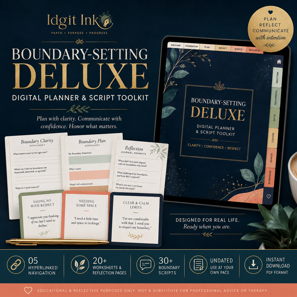 Boundary-Setting Deluxe Digital Planner and Script Toolkit — listing image 06