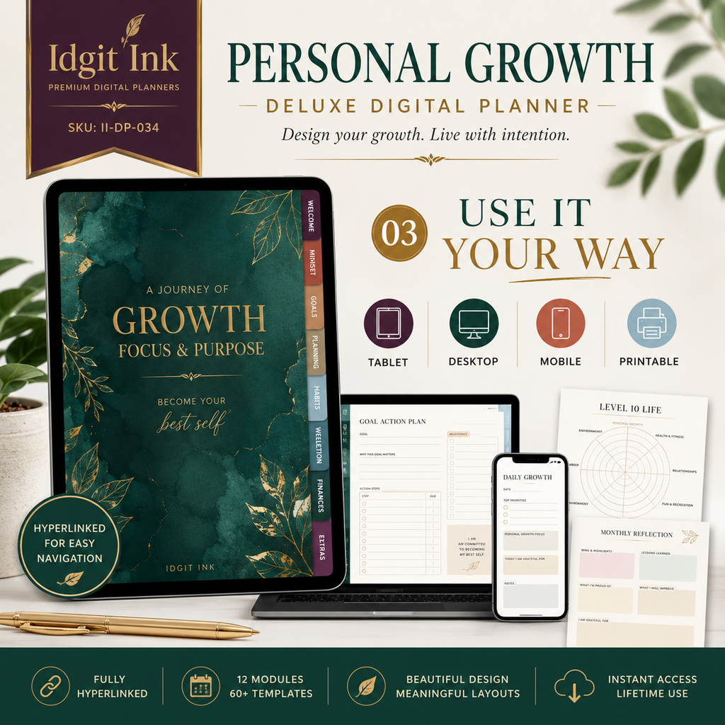 Personal-Growth Deluxe Digital Planner and Development Bundle — listing image 02