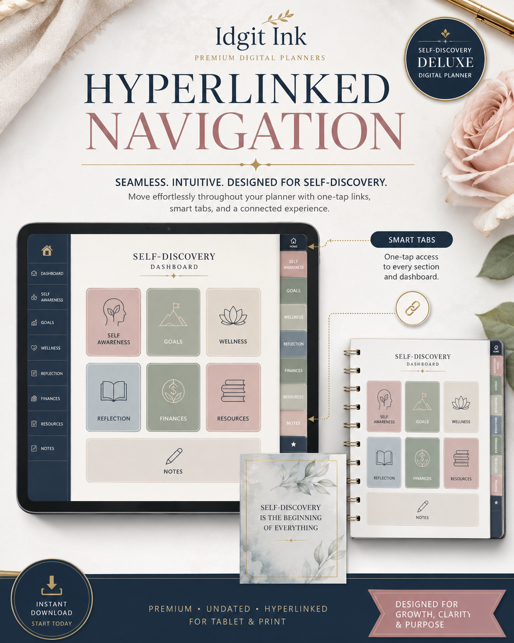 Self-Discovery Deluxe Digital Planner and Guided Workbook — listing image 03