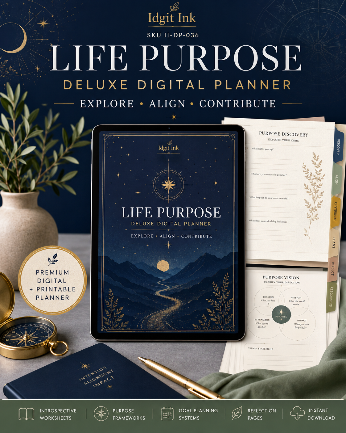 Life-Purpose Deluxe Digital Planner and Clarity Toolkit — listing image 01