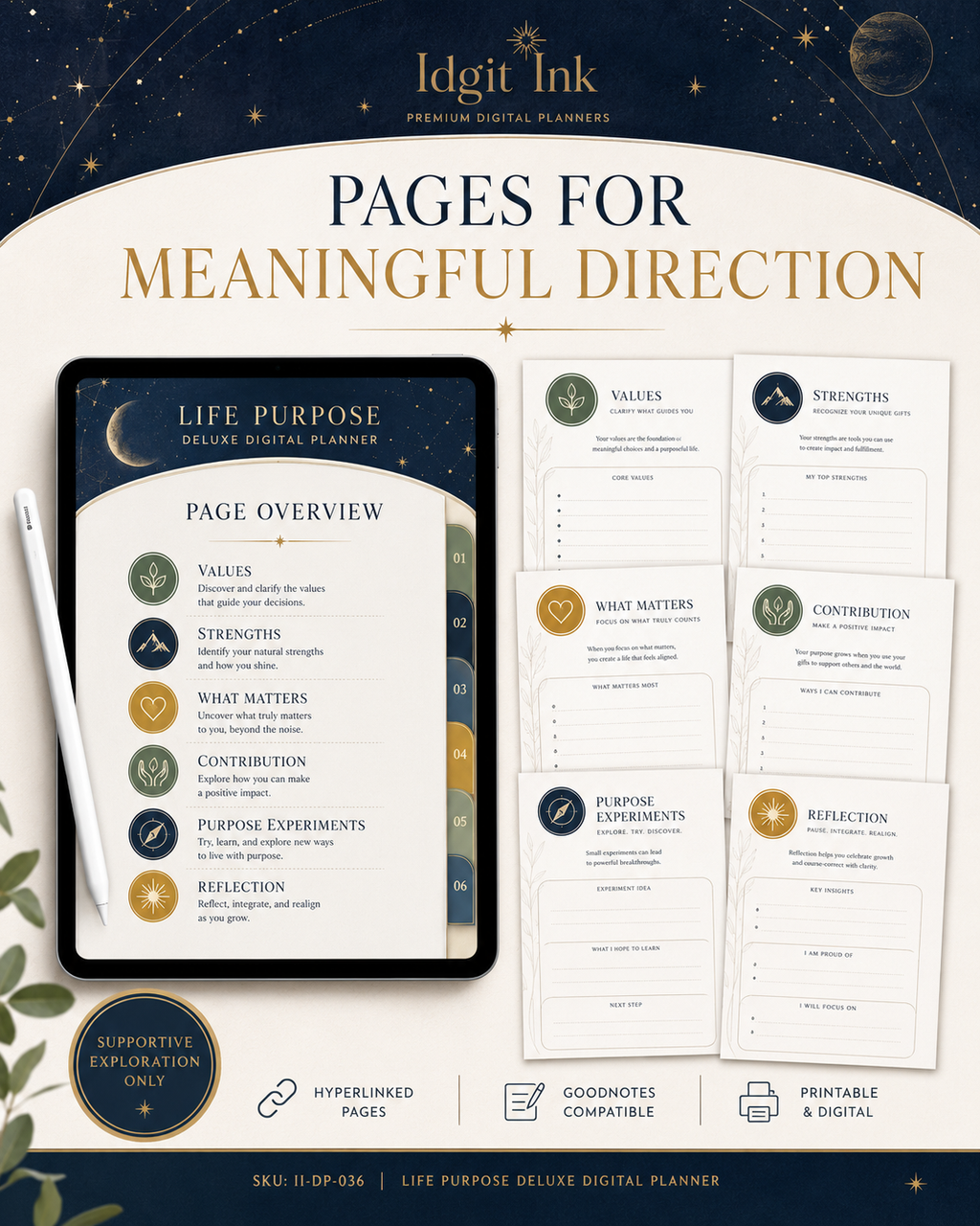 Life-Purpose Deluxe Digital Planner and Clarity Toolkit — listing image 04